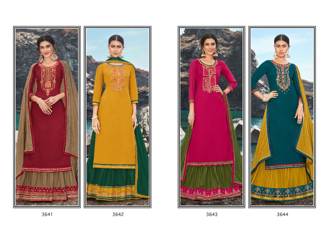 Rangoon Poshak Heavy FAncy Festive Wear Embroider Ready Made Suit Collection